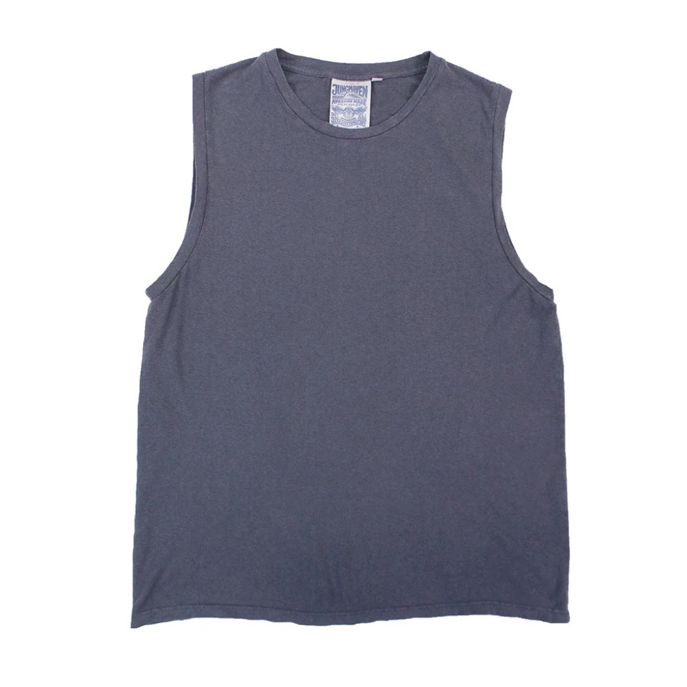 Jungmaven Malibu Muscle Tee size Small in Blue Heaven Hemp/Cotton Blend NWT